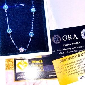 2.50cttw GRA certified diamond necklace, 100% pass diamond test, doc incl., Sale